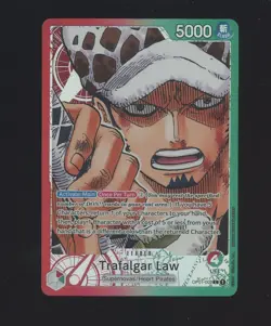 2022 One Piece OP01 EN PRE-ERRATA #002 Trafalgar Law Leader Foil - Image 1