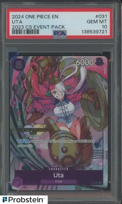 2024 One Piece EN 2023 CS EVENT PACK #031 UTA PSA 10 GEM MINT - Image 1