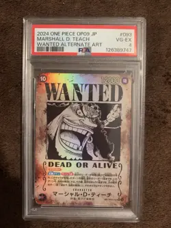 One Piece - Marshall D Teach Wanted SP OP09-093 Emperors in the New World PSA 4 - Image 1