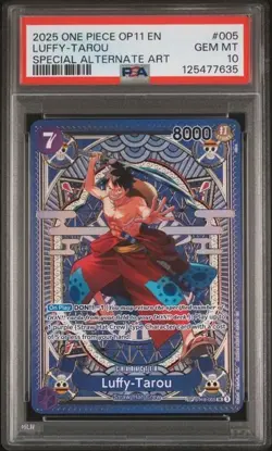 ONE PIECE LUFFY-TAROU 2025 OP11-A FIST OF DIVINE SPEED #005 SPECIAL AA PSA 10 - Image 1
