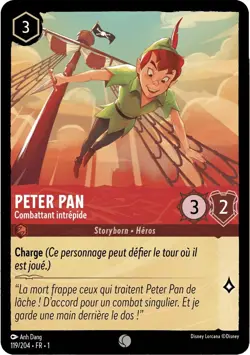 119/204 FR | Peter Pan, Combattant intrepide | carte Disney Lorcana (2023) - Image 1