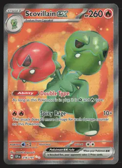 SV08: Surging Sparks Scovillain ex #216/191 Pokemon Card - Image 1
