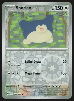 SV08: Surging Sparks Snorlax #144/191 Reverse Holo Pokemon Card - Image 1