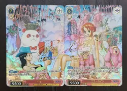 2 CARDS SET ~ ONE PIECE Nami Nico Robin SPA Doujin Art Holo TCG Card - Image 1