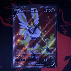 Pokemon Cinderace V Ultra Rare Full Art Holo Card Rebel Clash 178/192 HP 210 - Image 1