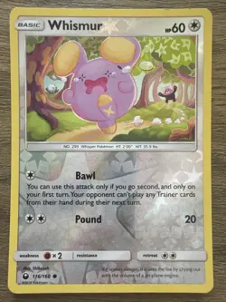 Pokemon Whismur 116/168 Celestial Storm Reverse Holo Card NM - Image 1