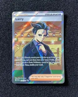 2023 Pokemon TCG English Trading Cards Full Art PAR EN 235/182 Larry Holo HC22 - Image 1