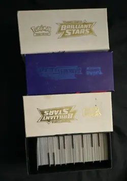A bunch of random pokemon cards no V or Vmax cards some holos - Image 1