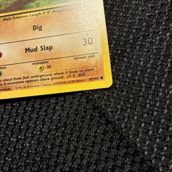 Pokemon Card - Diglett Base Set Fight Symbol Error 47/102 Common-mp/lp - Image 3