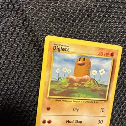 Pokemon Card - Diglett Base Set Fight Symbol Error 47/102 Common-mp/lp - Image 5