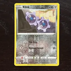 Klink 102/172 Pokemon Brilliant Stars Sword & Shield Reverse Holo Common Card NM - Image 1