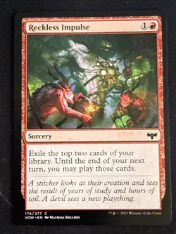 1x Reckless Impulse (174) Innistrad: Crimson Vow LP MTG Magic the Gathering x1 - Image 1
