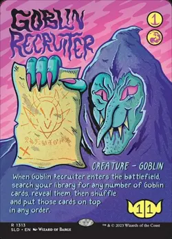 Goblin Recruiter - Extended Art Secret Lair NM MTG - Image 1