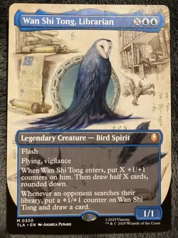 MTG WAN SHI TONG LIBRARIAN BORDERLESS MYTHIC RARE MAGIC THE GATHERING AVATAR - Image 1