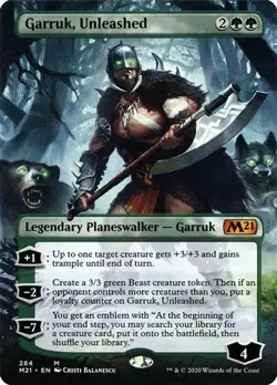 Garruk, Unleashed - Extended Art M21 NM MTG - Image 1