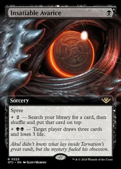 Insatiable Avarice - Extended Art OTJ NM MTG - Image 1