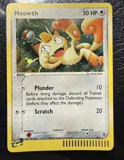 2003 PIKACHU 12 HOLO BLACK STAR PROMO & MEOWTH 13 HOLO POKEMON CARD N/MINT - Image 4