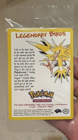 SEALED Pokemon 2000 Legendary Birds Promo (Zapdos) - Image 1
