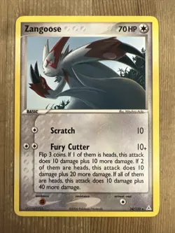 Pokemon TCG Zangoose EX Holon Phantoms 34/110 Regular Rare NM - Image 1