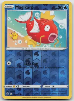 POKEMON MAGIKARP 039/192 REVERSE HOLO REBEL CLASH PIKACHU IN BACKGROUND 039/192 - Image 1
