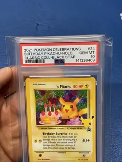2021 POKEMON CELEBRATIONS CLASSIC COLL #24 BIRTHDAY PIKACHU-HOLO PSA 10 Gem Mint - Image 2