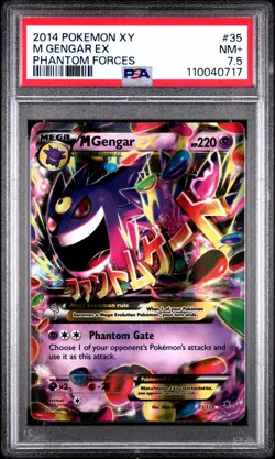 POKEMON 2014 M GENGAR EX XY PHANTOM FORCES #35 PSA 7.5 - Image 1