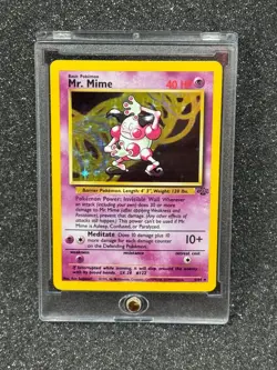 Pokemon TCG Mr. Mime 6/64 Holographic Jungle Set 1999 Unlimited WOTC - Image 1