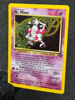 Pokemon TCG Mr. Mime 6/64 Holographic Jungle Set 1999 Unlimited WOTC - Image 4