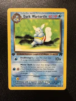Pokemon TCG Dark Wartortle 1st Edition 46/82 Team Rocket Regular LP - Image 1