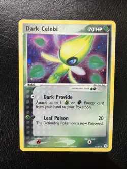 Pokemon Dark Celebi 4/101 Hidden Legends Holo DMG - Image 4