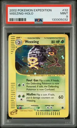2002 Pokemon Expedition Weezing Holo PSA 9 *Guard Included* - Image 1