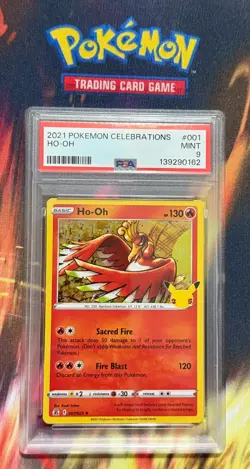 2021 Pokemon Celebrations Ho-Oh 001/025 PSA 9 - Image 3