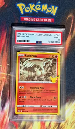 2021 Pokemon Celebrations Reshiram 002/025 PSA 9 MINT - Image 3