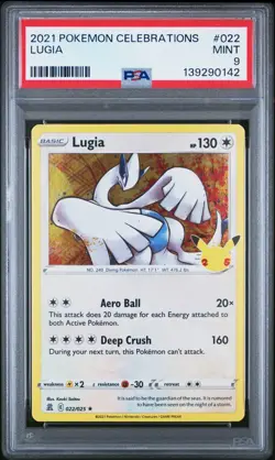 2021 POKEMON CELEBRATIONS #022 LUGIA PSA 9 - Image 1