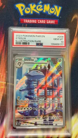 Pokemon 2023 Steelix 208/182 Illustration Rare Paradox Rift GEM MINT PSA 10 - Image 3