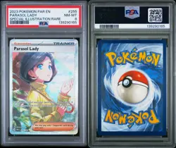 Pokemon Parasol Lady SV04 255/182 Special Illustration Rare Holo PSA 8 - Image 3