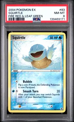 2004 POKEMON EX FIRE RED & LEAF GREEN #83 SQUIRTLE PSA 8 - Image 1