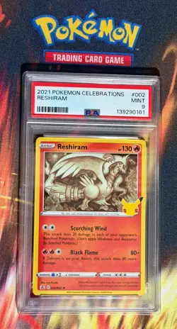 2021 Reshiram 002/025 Pokemon Celebrations PSA 9 - Image 3