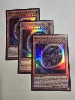 3x Nibiru, the Primal Being 1st Edition Ultra Rare CH01-EN017 Yu-Gi-Oh - Image 1