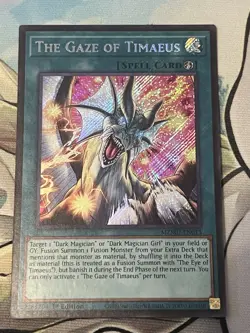 Yugioh The Gaze Of Timaeus MZMU-EN013 Secret Rare - Image 1