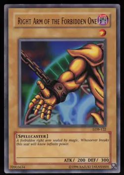 Right Arm of the Forbidden One LOB-122 Ultra Rare Yu-Gi-Oh - Image 1