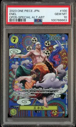2023 One Piece Japanese OP05 Special Alternate Art #100 Enel PSA 10 GEM MINT - Image 1