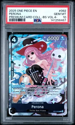 2025 ONE PIECE PREMIUM COLLECTION BEST SELECTION VOL.4 #092 PERONA PSA 10 - Image 1