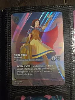 Disney Lorcana Snow White Fair-Hearted Enchanted Shimmering Skies Card #220/204 - Image 1