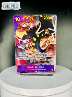 One Piece Card Game 🏴‍☠OP08-119 Kaido & Linlin SEC PAR NM Alt Art Foil ENGLISH - Image 1
