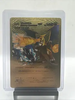 Gold Foil Custom Display Fan Art Charizard And Shining Charizard NM Card 1440hp - Image 1