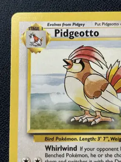 Pokemon Pidgeotto 22/102 Base Set WOTC TCG 1999 Vintage Non-Holo Rare Card LP - Image 2