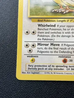 Pokemon Pidgeotto 22/102 Base Set WOTC TCG 1999 Vintage Non-Holo Rare Card LP - Image 5