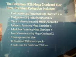 New Sealed Pokemon Mega Charizard X Ex Ultra Premium Collection Box Cards UPC - Image 5