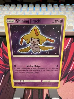 Pokemon TCG Shining Jirachi Holo Rare Card 42/73 Shining Legends Series - Image 1